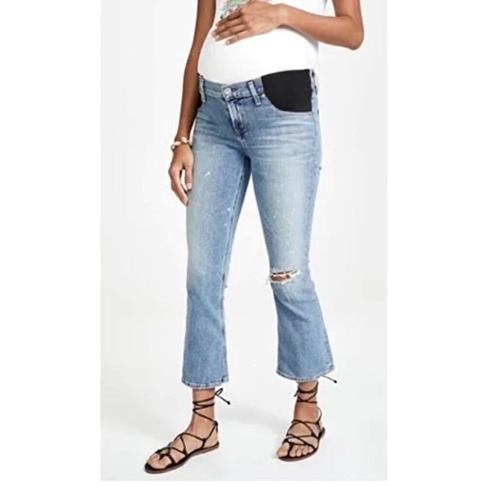 COH Citizens of Humanity Demy Cropped Flare Jeans Maternity 29